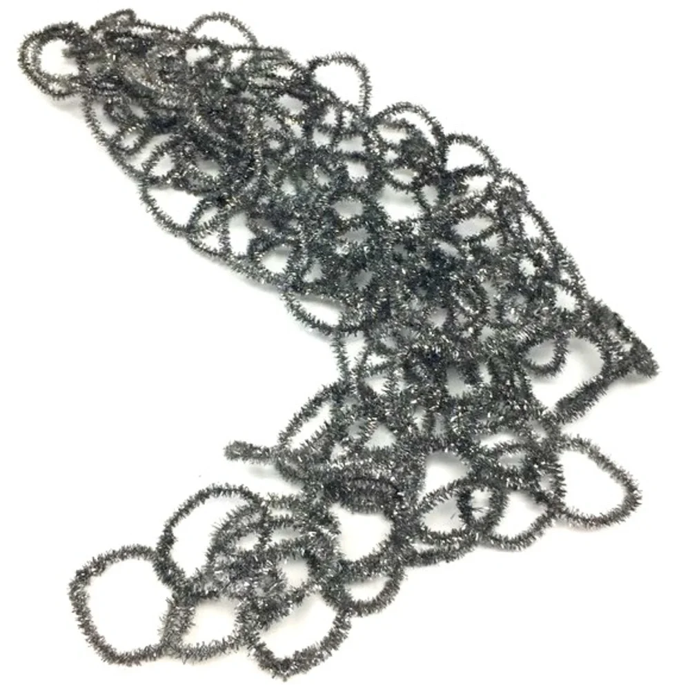 Vintage Silver Metallic Rustic Chain Christmas Holiday Garland